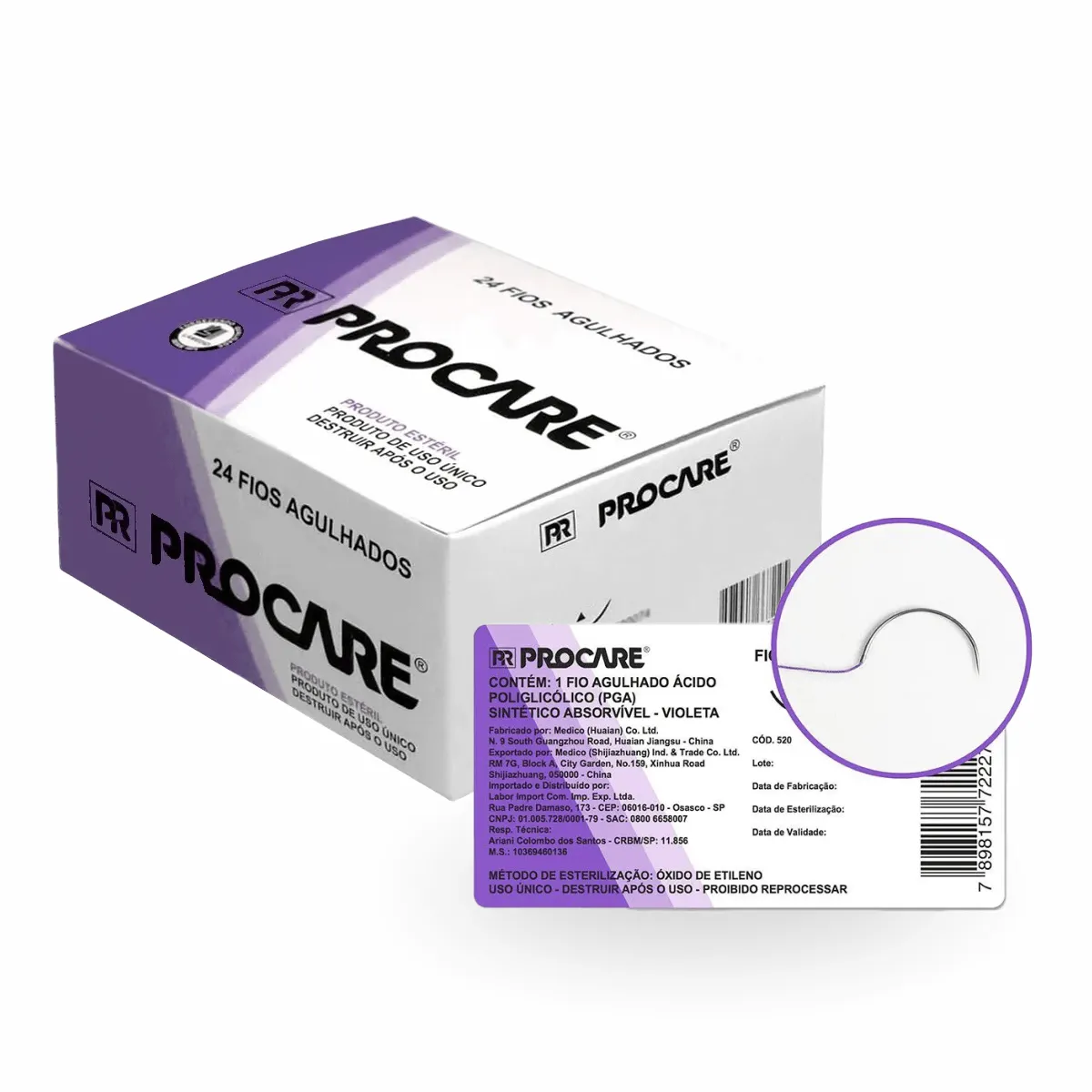 FIO PGA 1/2 - 0 - AGULGHADO (ABSORVIVEL)